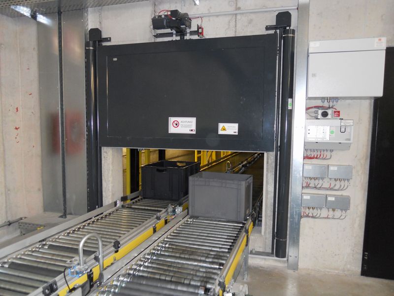 Brandabschluss an einem Doppelrollenförderband